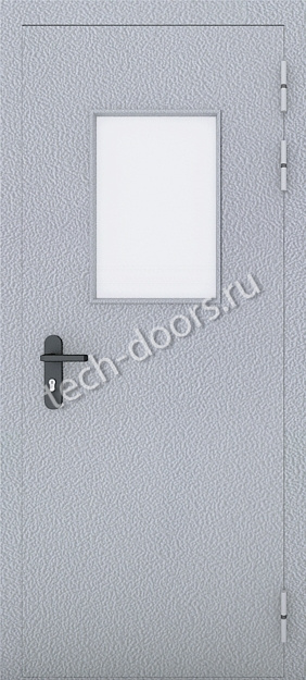 Дверь противопожарная однопольная 1080x2050 остекленная ei-60